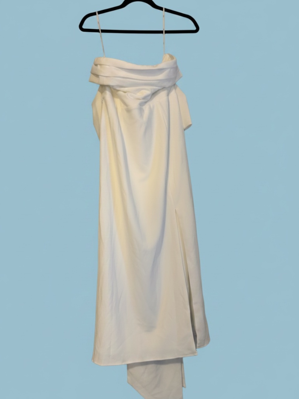 NWT Lulus Fabulous Phenomenon white bow back, strapless midi XL - Picture 3 of 4